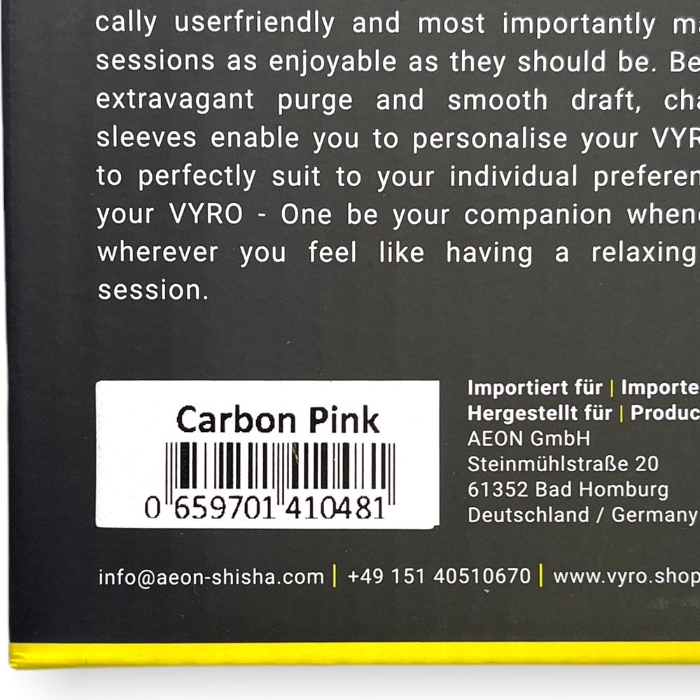 VYRO ONE CARBON HOOKAH - PINK