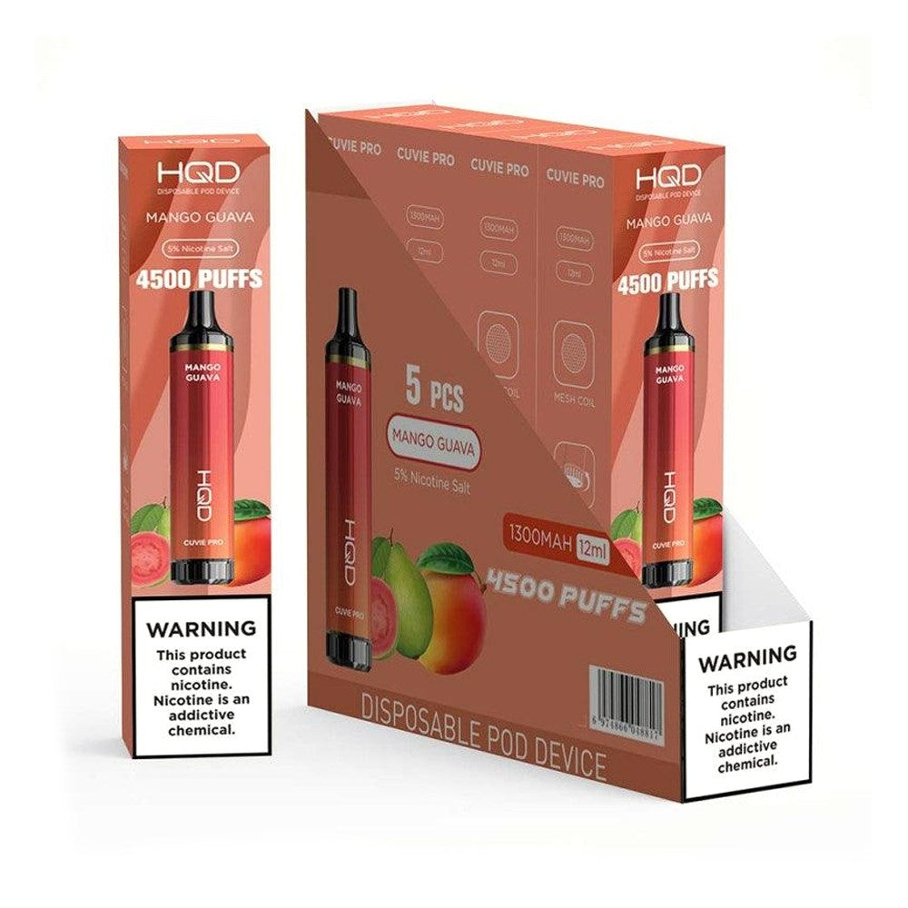 HQD CUVIE PRO 5% NIC DISPOSABLE  - MANGO GUAVA