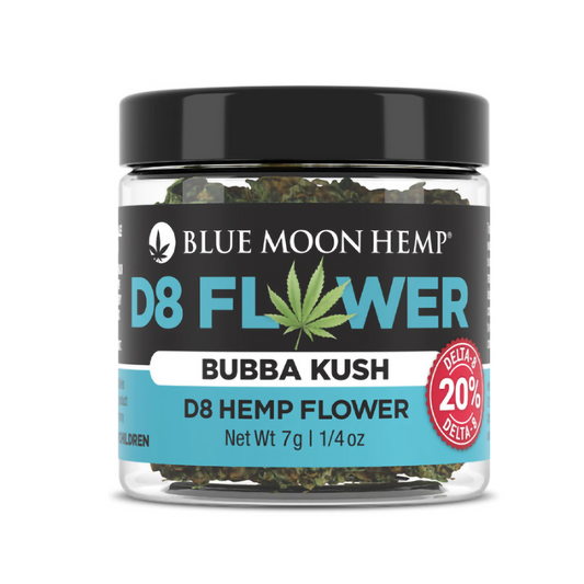 BLUE MOON HEMP D8 FLOWER 7G - BUBBA KUSH