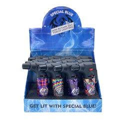 SPECIAL BLUE THE 70'S BERNIE PLASTIC TORCH - 12CT DISPLAY