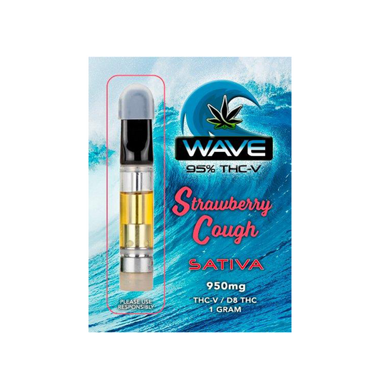 WAVE THC-V D8 CARTRIDGE 1G SATIVA - STRAW COUGH
