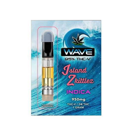 WAVE THC-V D8 CARTRIDGE 1G INDICA - ISLAND ZKITTLEZ