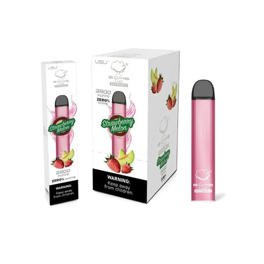 BOMB LUX ZERO NIC DISPOSABLE - STRAW MELON