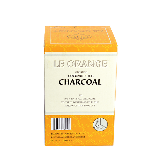 LE ORANGE LOTUS HEAD  1KG COCONUT CHARCOAL  - SILVER