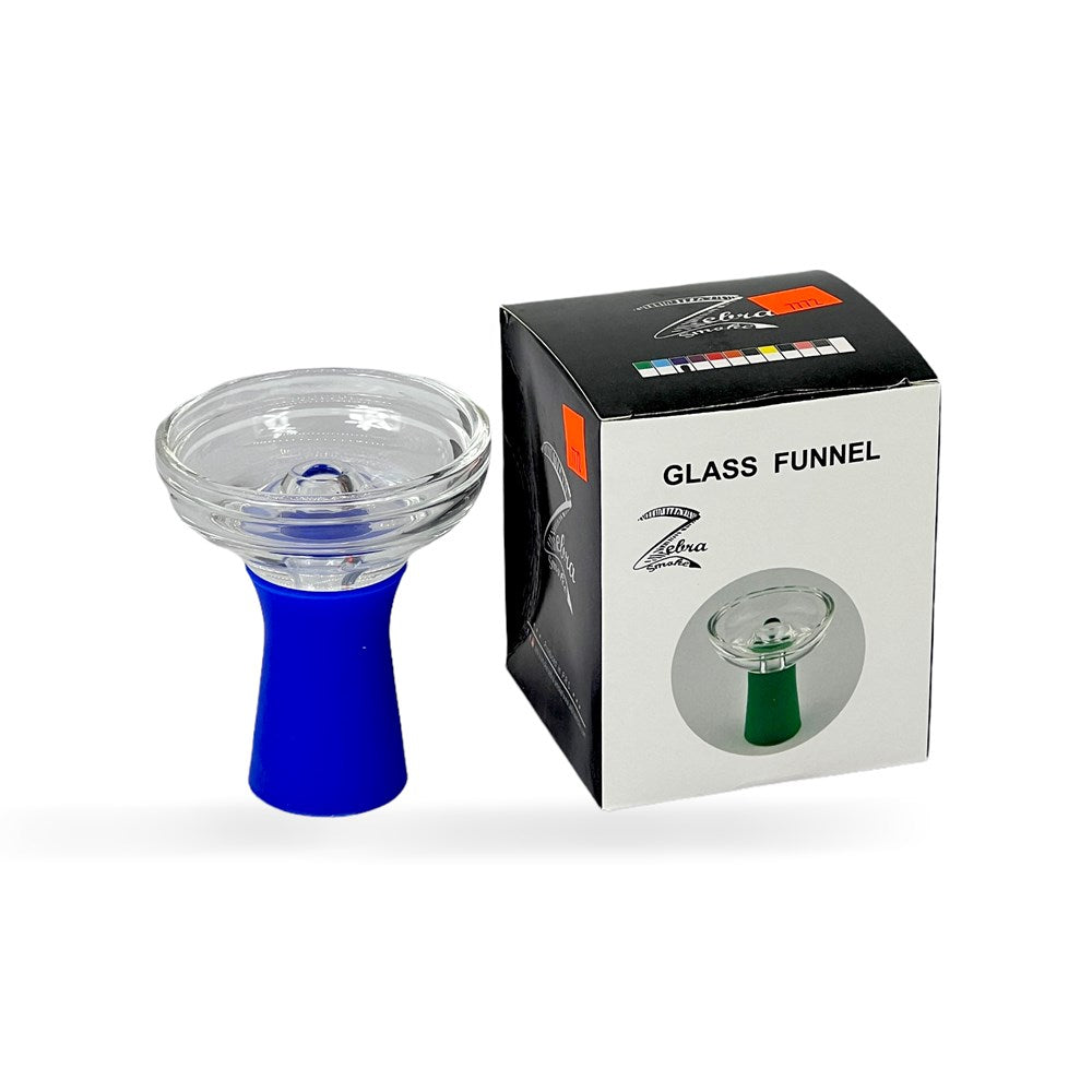 ZEBRA GLASS SILICON FUNNEL BOWL P-2