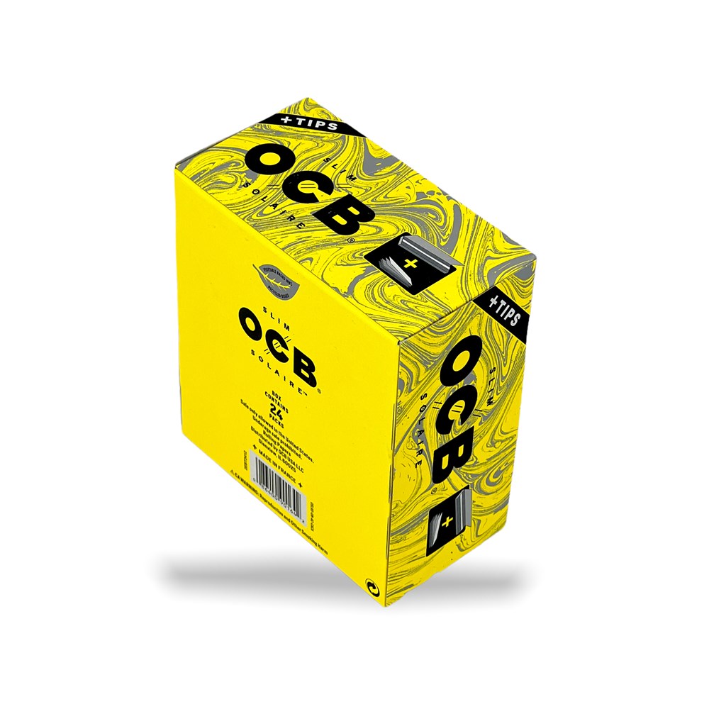 OCB SOLAIRE SLIM ROLLING PAPERS  W/TIPS