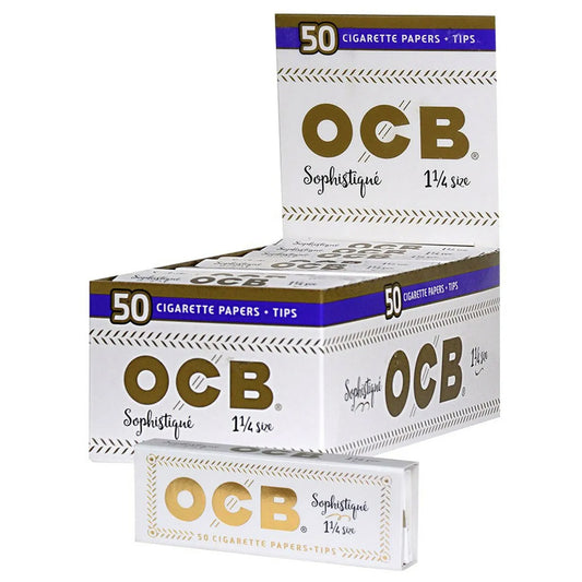 OCB SOPHISTIQUE 1 1/4 ROLLING PAPERS  W/TIPS