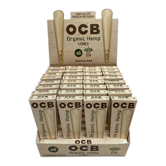 OCB ORGANIC HEMP CONE 1 1/4 6PK