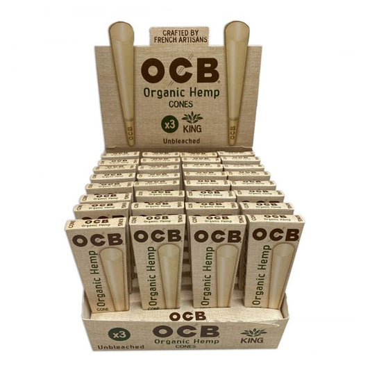 OCB ORGANIC HEMP CONE KING 3PK