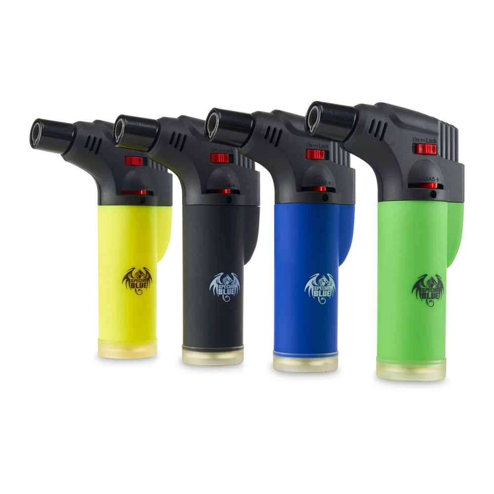 SPECIAL BLUE MINI BERNIE RUBBER TORCH -  12ct Display