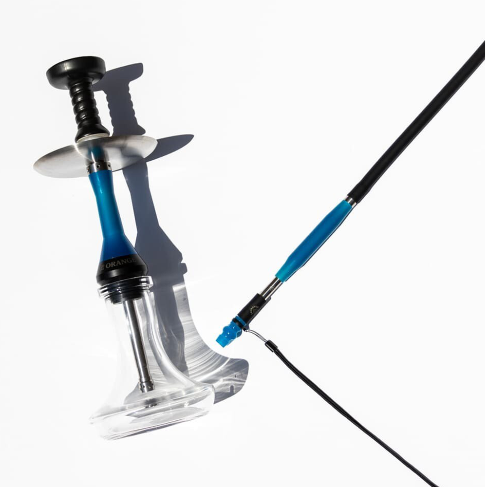 LE ORANGE MINI COMMANDANT RESIN HOOKAH - BLUE GLOW