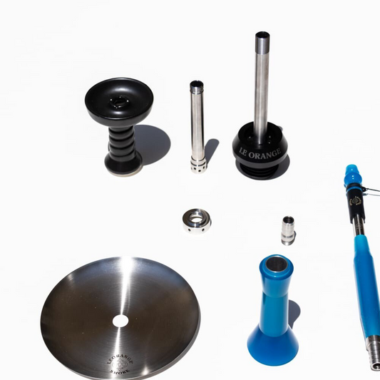 LE ORANGE MINI COMMANDANT RESIN HOOKAH - BLUE GLOW