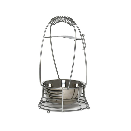 MYA #963 SMALL CHROME CHARCOAL BASKET