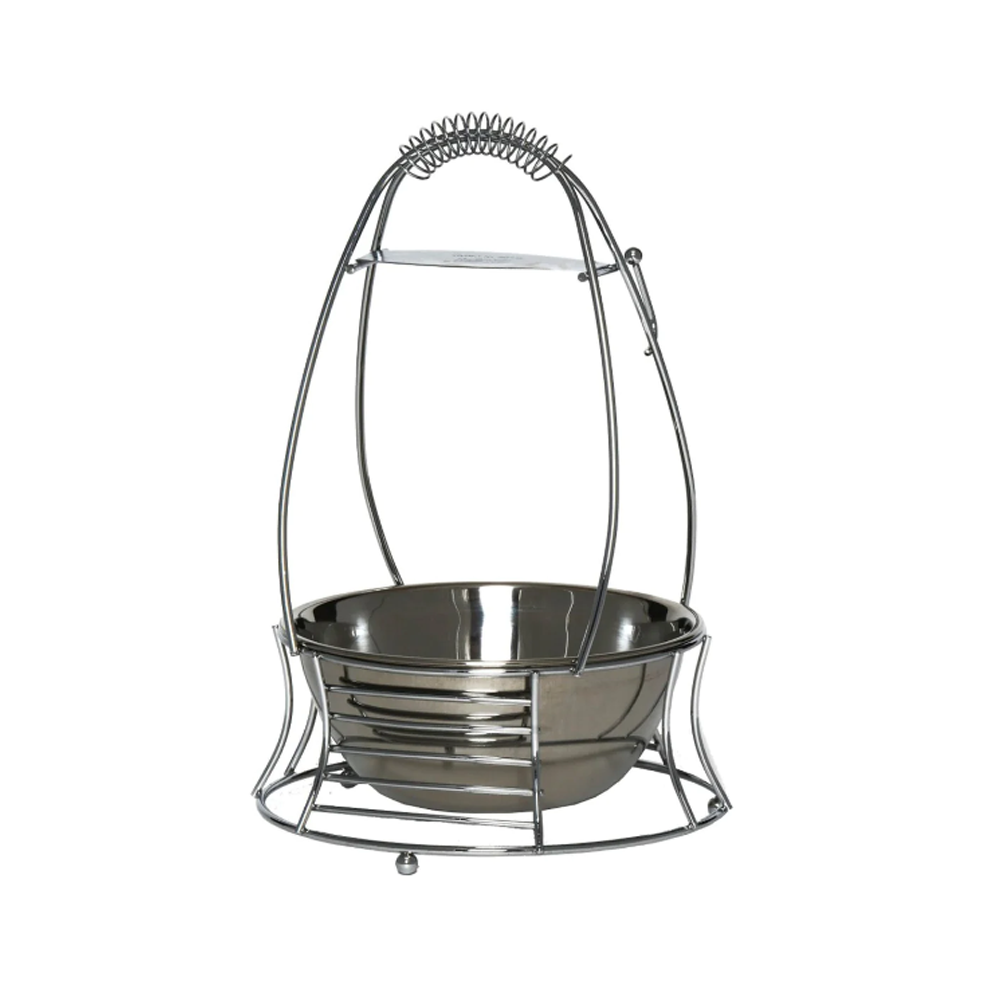 MYA #964 MEDIUM CHROME CHARCOAL BASKET
