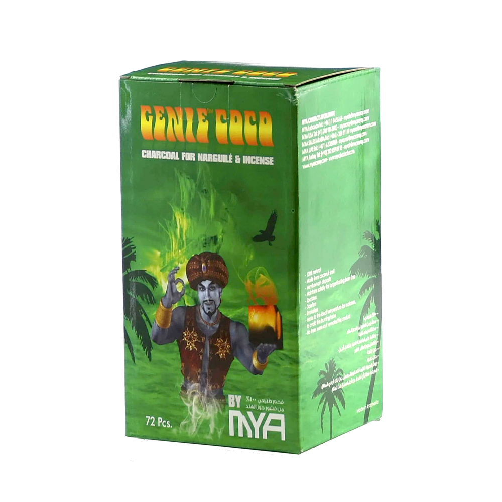MYA 72PCS CUBE GENIE COCONUT 10KG CHARCOAL