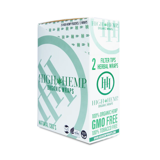 HIGH HEMP ORGANIC 2PK FILTER TIP WRAP - GREEN