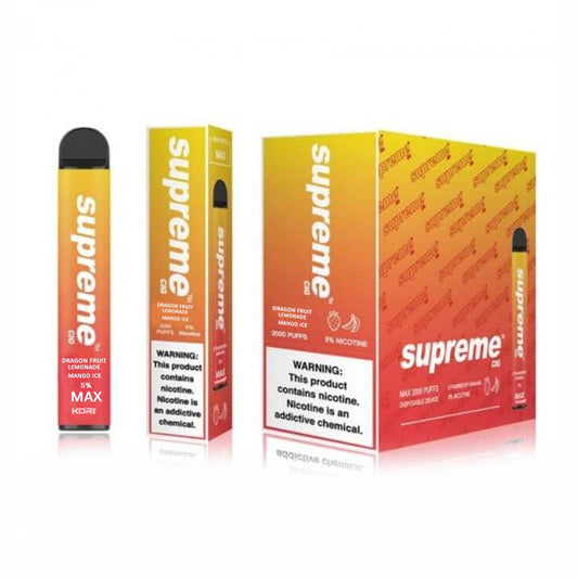 SUPREME MAX 5% SALT NIC DISPOSABLE  - DRAGONFRUIT LEMONADE MANGO ICE