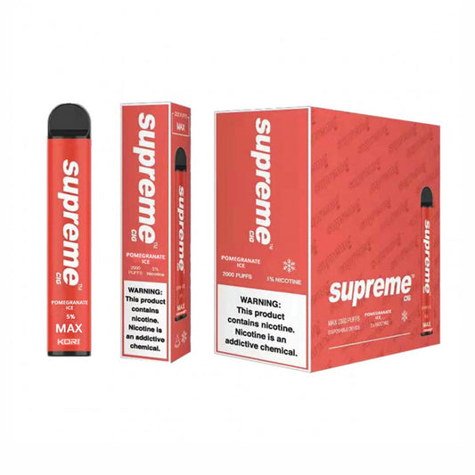 SUPREME MAX 5% SALT NIC DISPOSABLE  - POMEGRANATE ORANGE ICE
