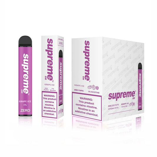 SUPREME CIG ZERO 0% NIC DISPOSABLE - GRAPE ICE
