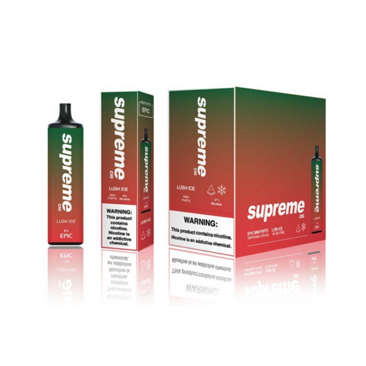 SUPREME CIG ZERO 0% NIC DISPOSABLE - LUSH ICE