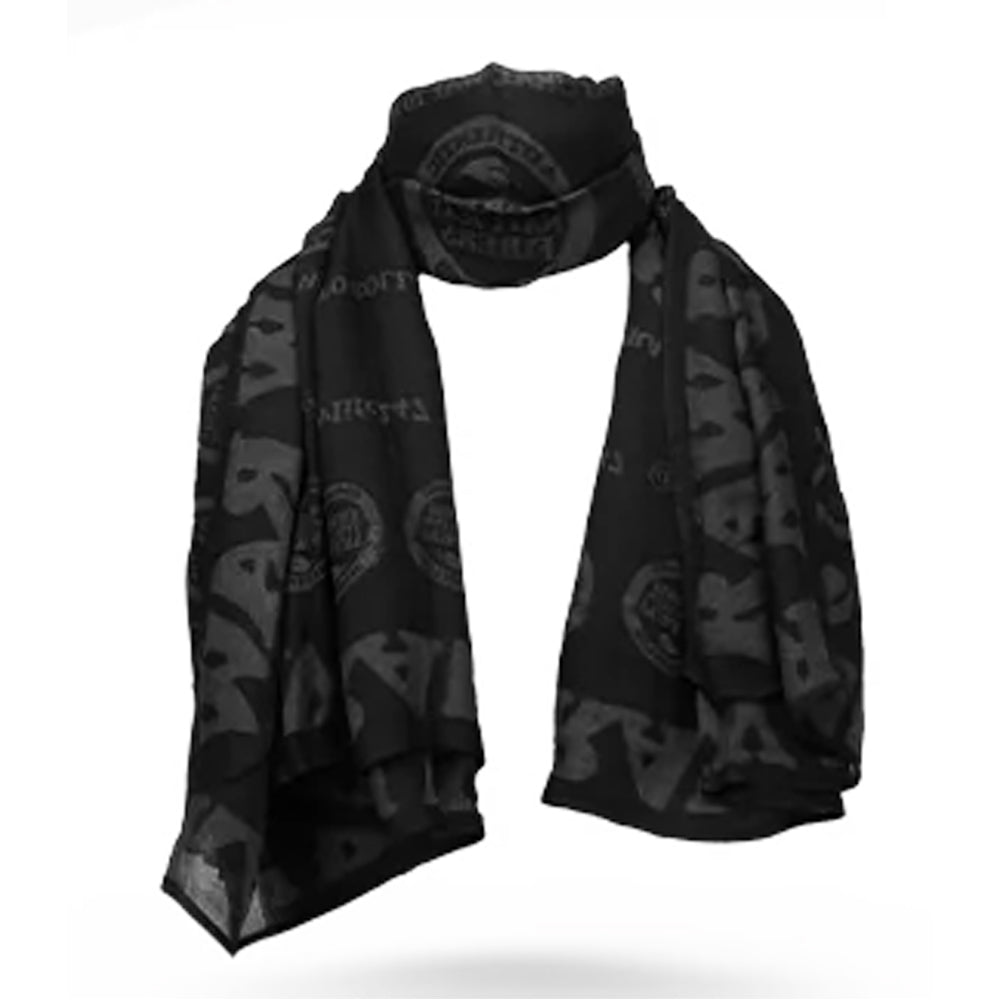RAW FASHION SCARF - BLACK ON BLACK