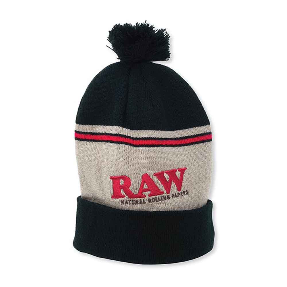 RAW KNIT HAT - BLACK &amp; BROWN