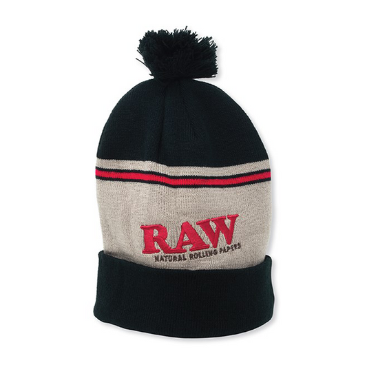 RAW KNIT HAT - BLACK &amp; BROWN