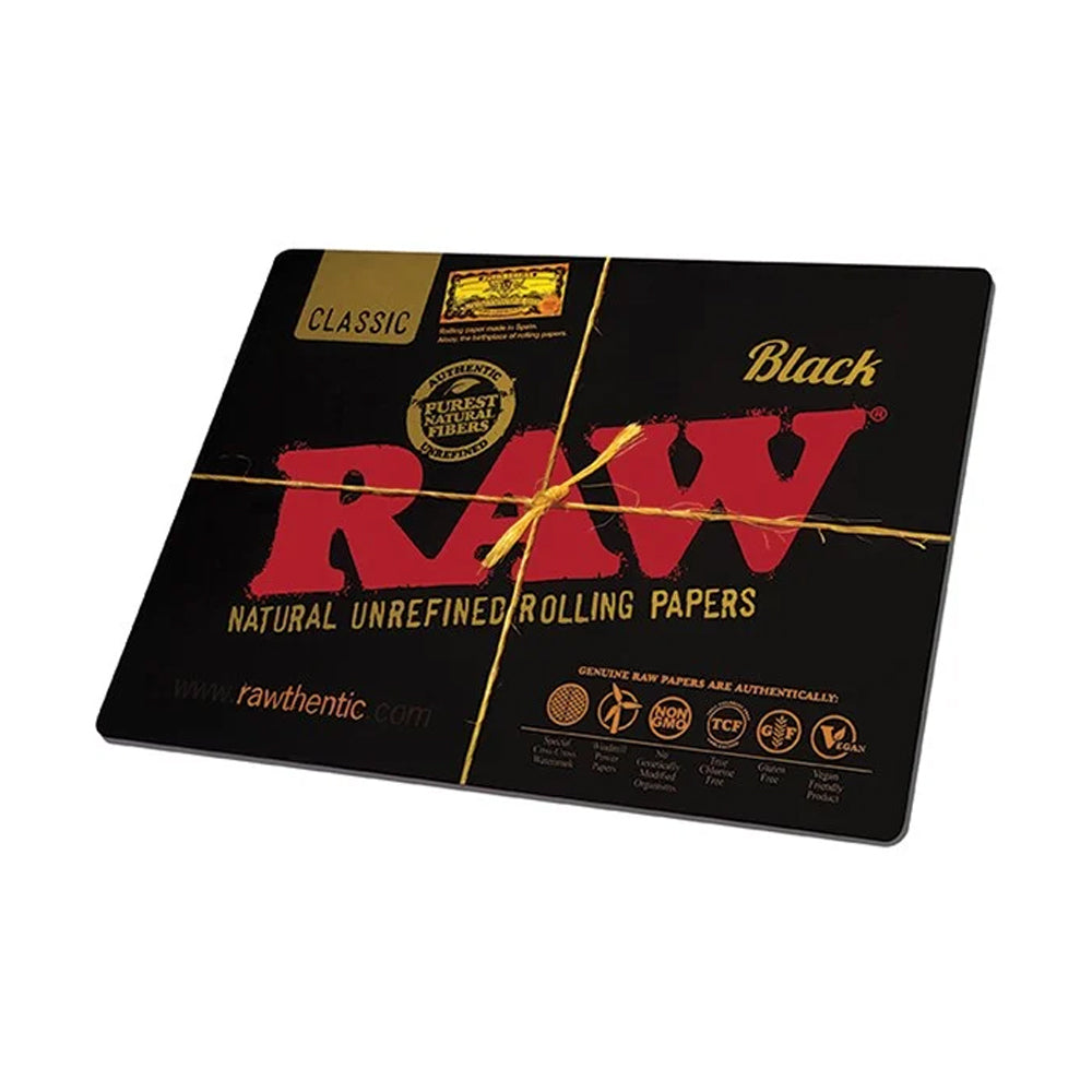 RAW CHANGE MAT - BLACK Large change mat w/ metallic RAW Black graphic