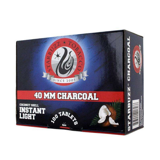 STARBUZZ 40MM COCONUT QUICKLIGHT CHARCOAL