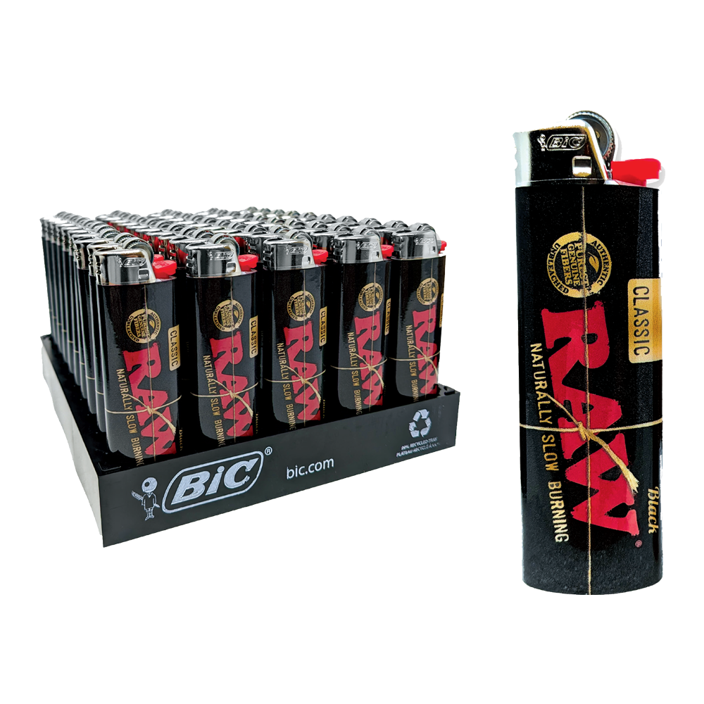 BIC DISPOSABLE LIGHTER - RAW BLACK