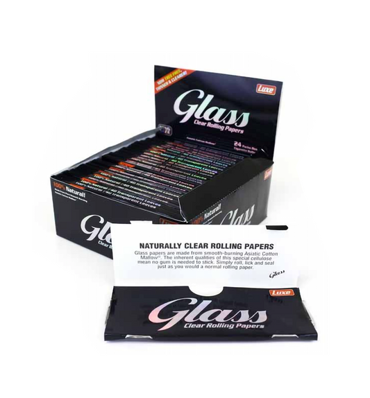 LUXE KS GLASS ROLLING PAPER - CLEAR