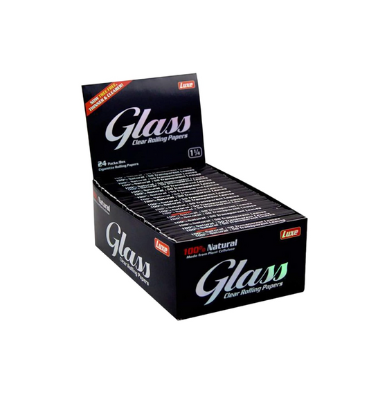 LUXE 1 1/4 GLASS ROLLING PAPER - CLEAR