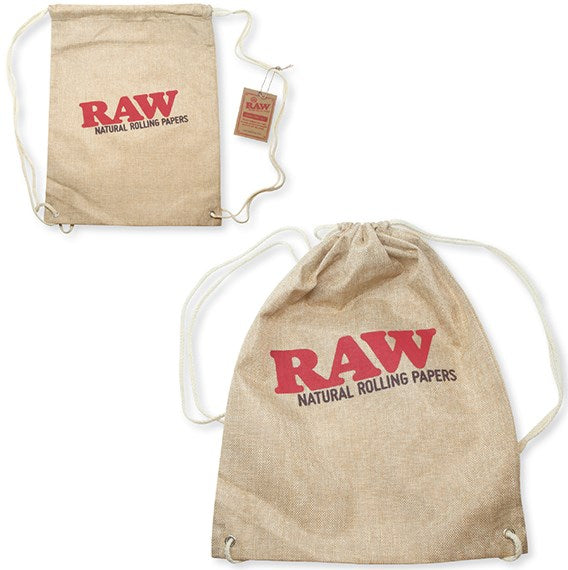 RAW DRAWSTRING BAG - TAN
