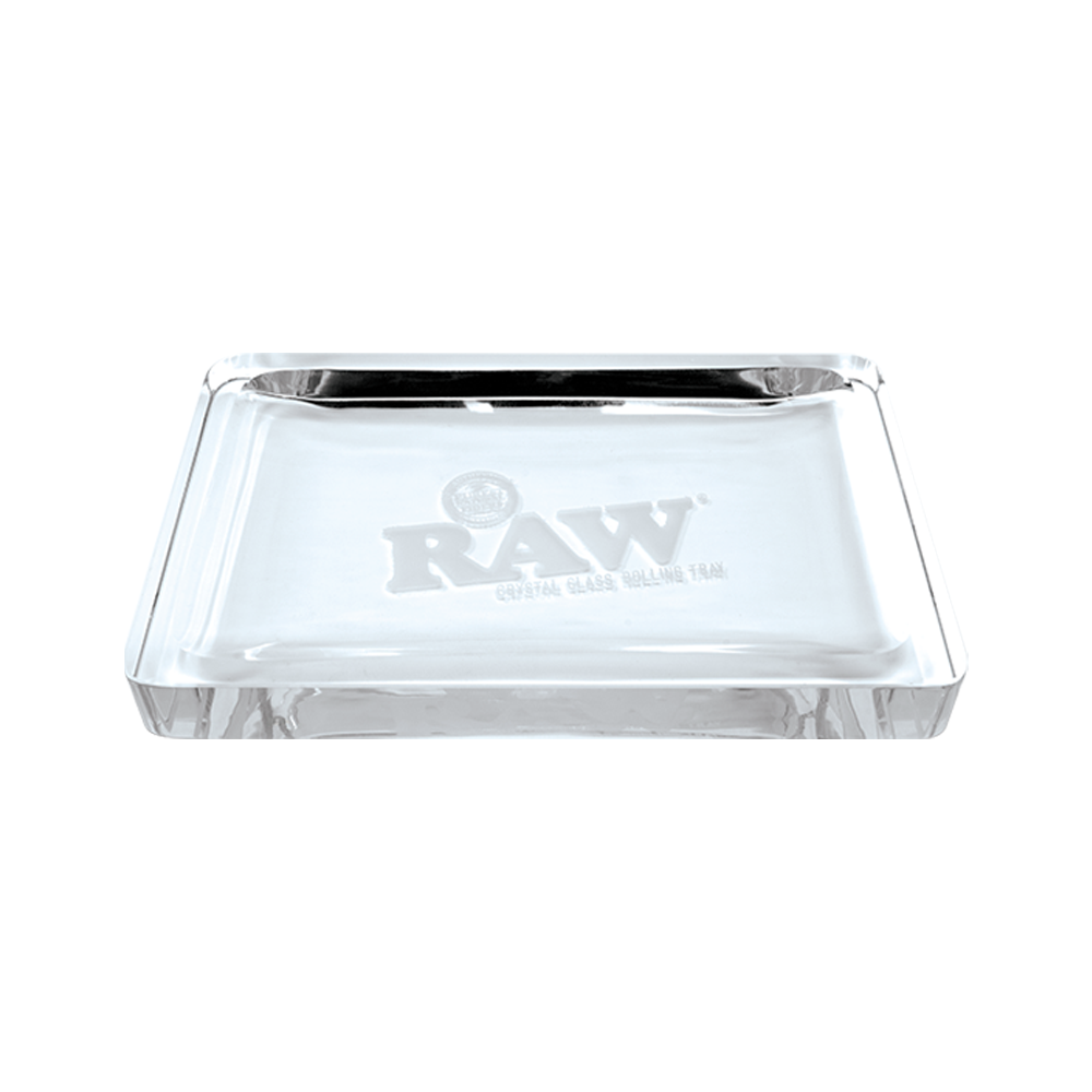 RAW CRYSTAL GLASS ROLLING TRAY