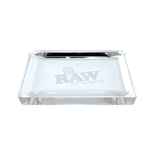 RAW CRYSTAL GLASS ROLLING TRAY
