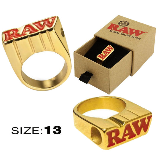 RAW SMOKE GOLD RING FINISH SIZE 13