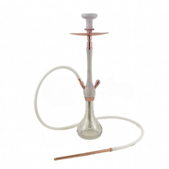 MOB HOOKAH 27" TIMBER LUX - GOLD &amp; WHITE WOOD