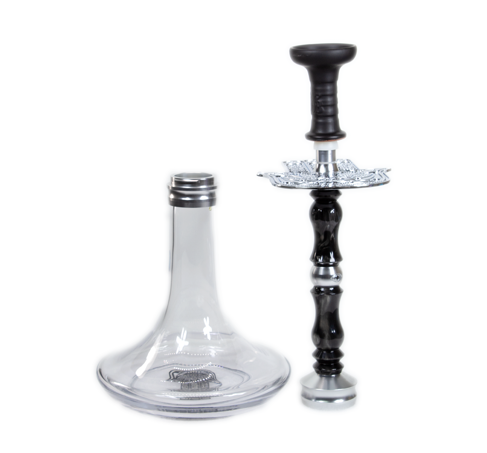 MOB HOOKAH 23" KHAMSA - BLACK &amp;  SILVER
