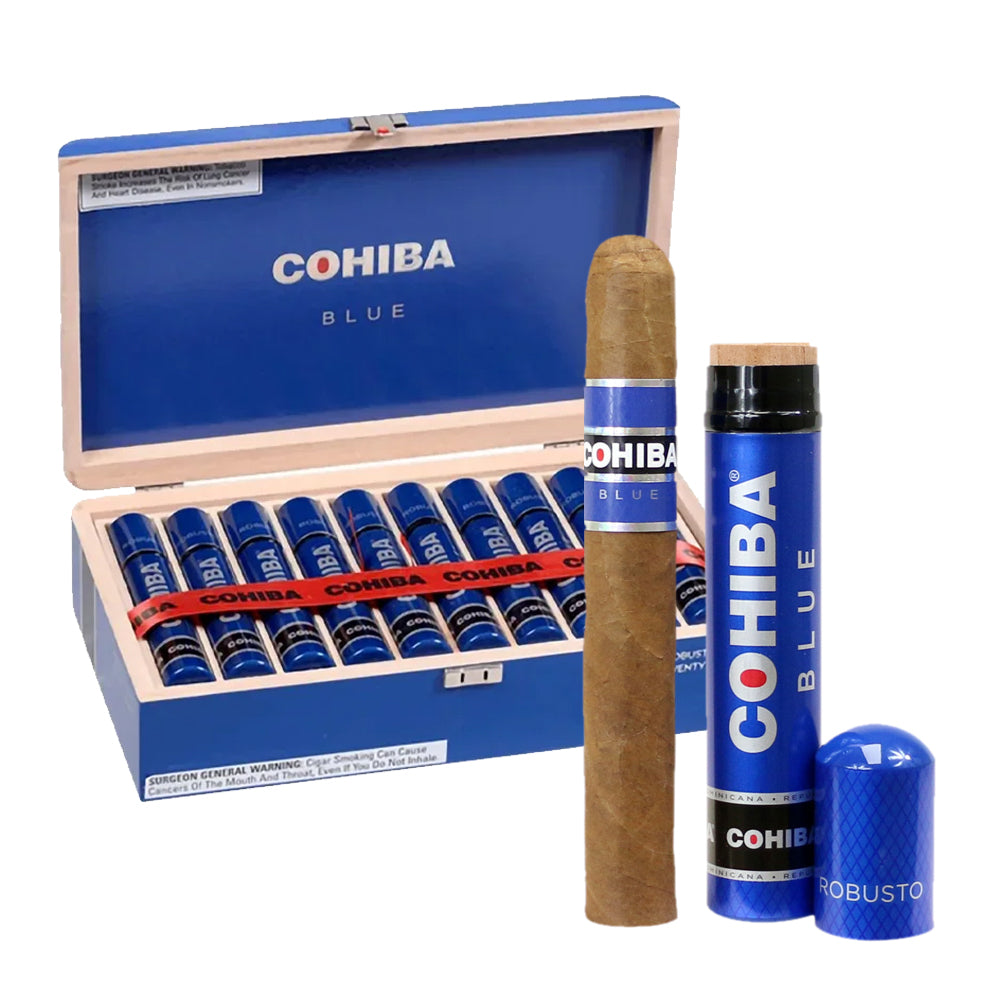 COHIBA BLUE ROBOSTU 5.5X50 TUBO CIGARS