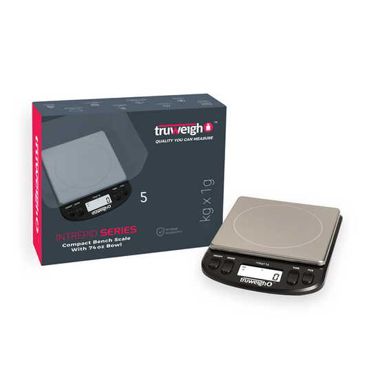 TRUWEIGH INTERPID SERIES COMPACT BENCH 5KG X 1G SCALE W/ BOWL