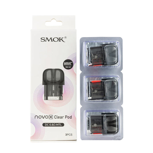 SMOK NOVO X REPLACEMENT CLEAR DC 0.8 OHMS CARTRIDGE