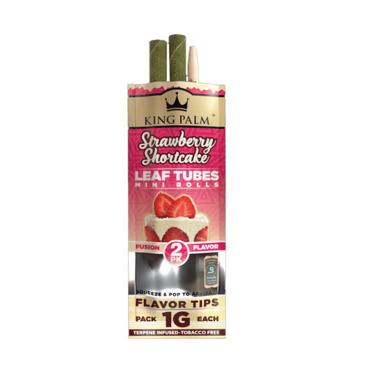 KING PALM 2 MINIS 1G ROLLS - STRAW SHORTCAKE