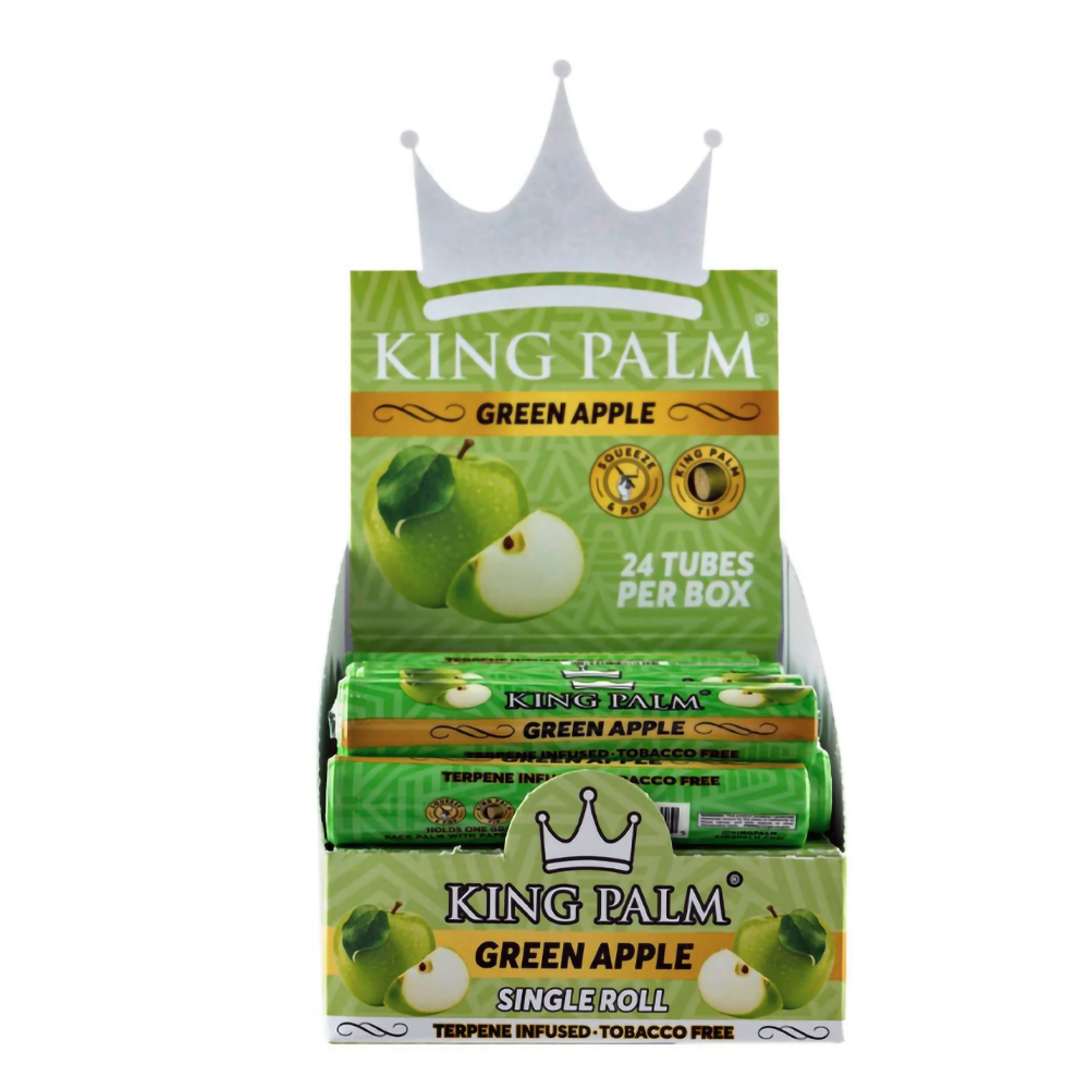 KING PALM  MINIS 1CT ROLLS - GREEN APPLE
