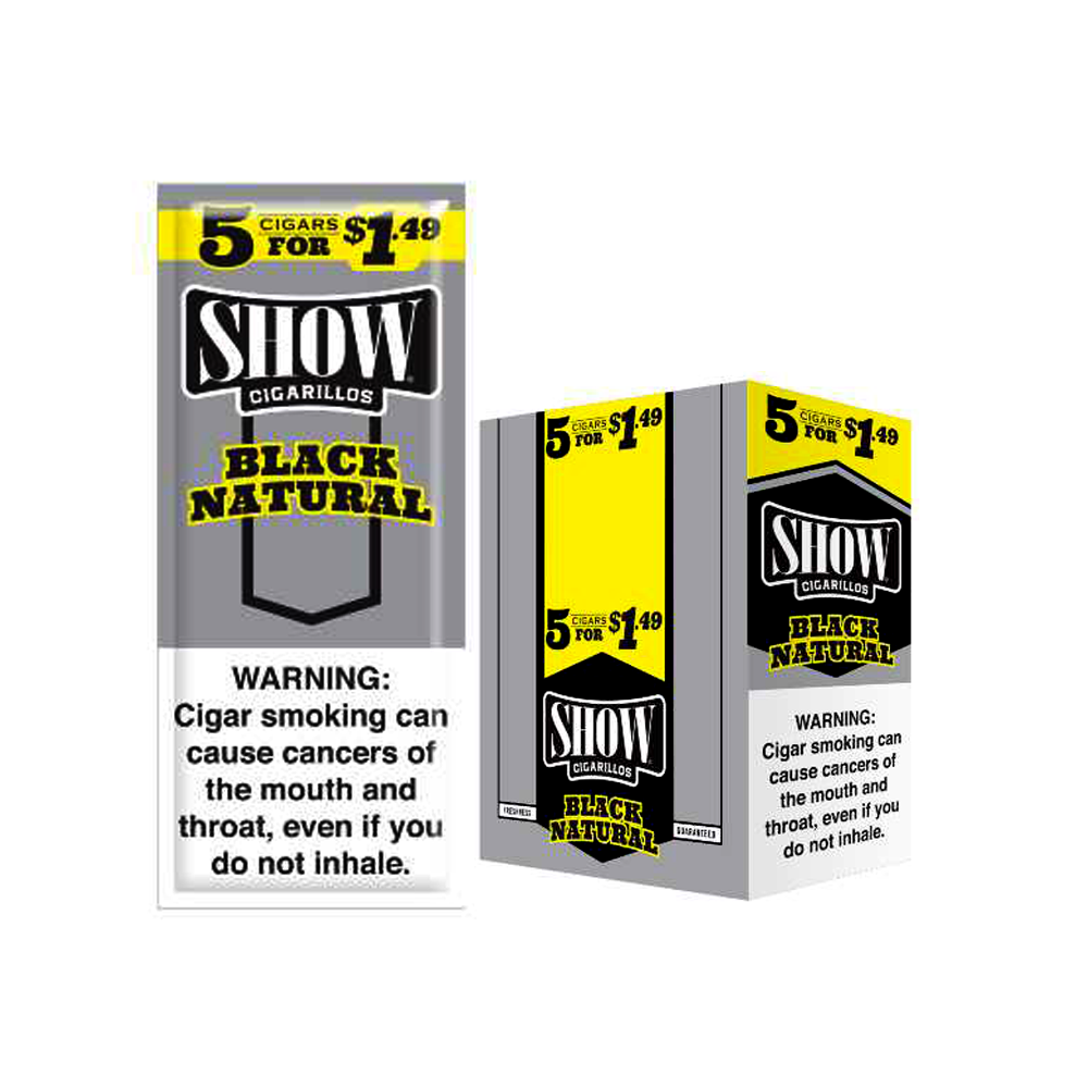 SHOW  5PK 5/$1.49 - BLACK NATURAL