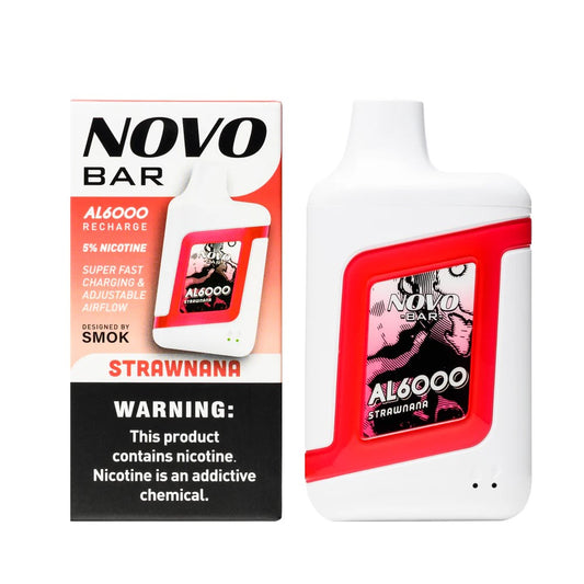 SMOK NOVO BAR 5% SALT NIC DISPOSABLE - STRAWNANA