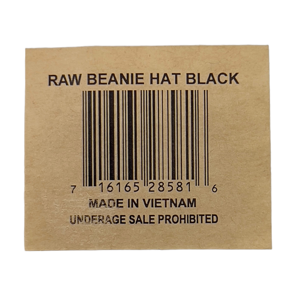 RAW  BEANIE BLACK HAT