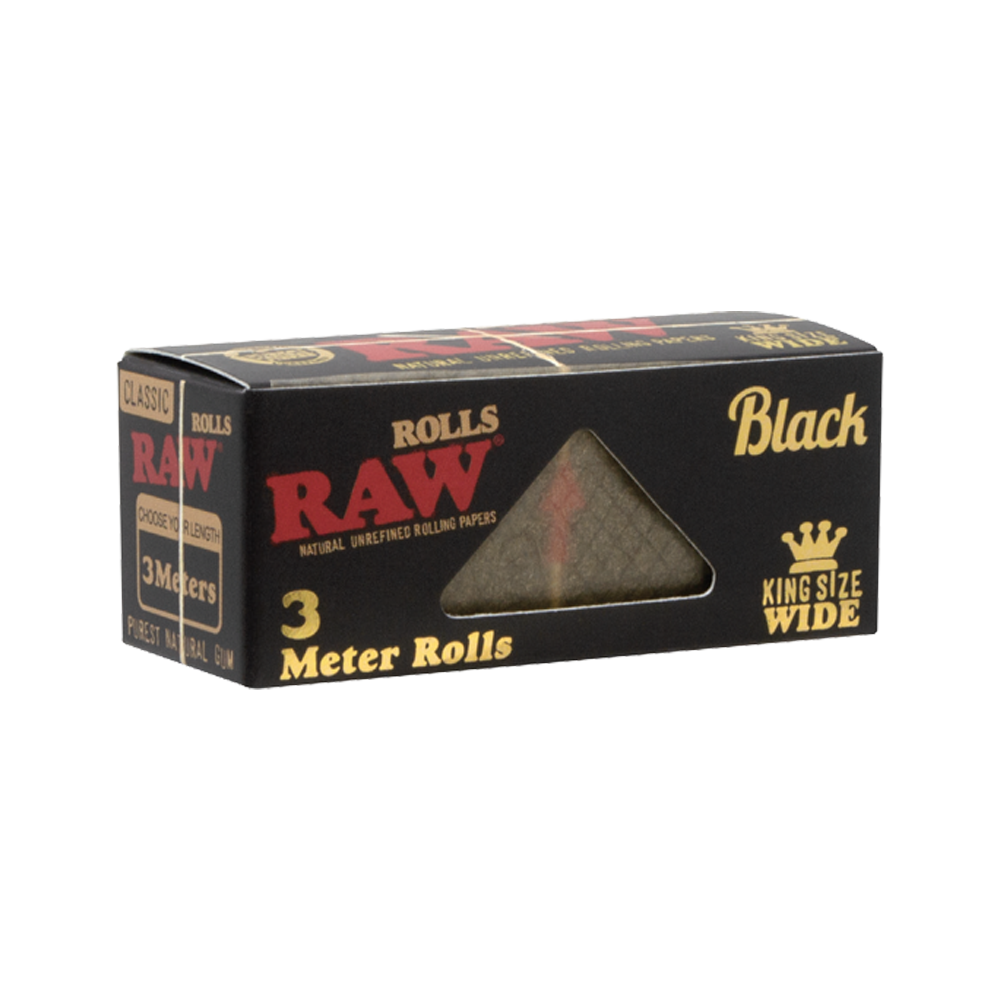 RAW BLACK CLASSIC KS WIDE 3M ROLLS