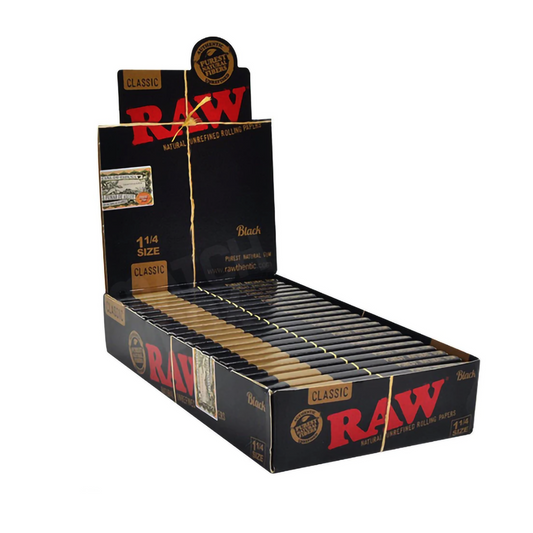 RAW BLACK ORGANIC 1 1/4 PAPERS