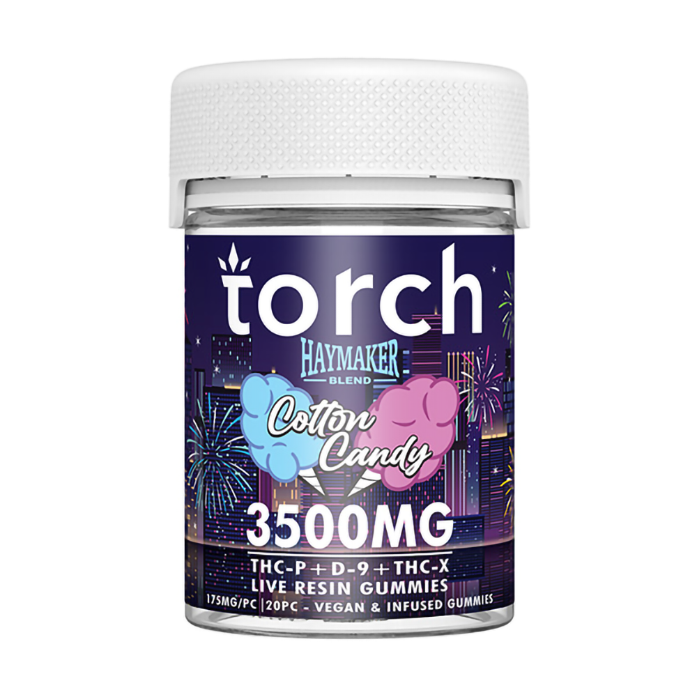 TORCH THCP+D9+THCX 3500MG LIVE RESIN GUMMIES - COTTON CANDY
