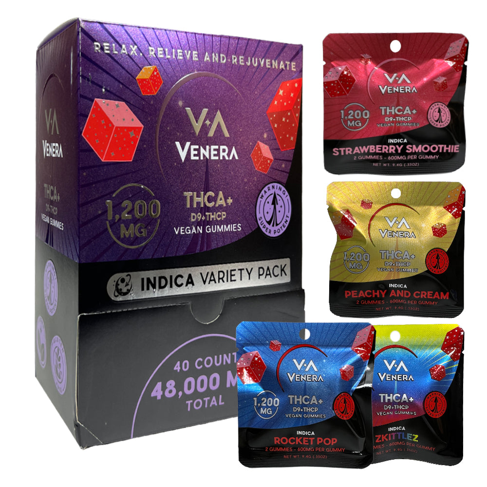 VENERA D9/THCP/THCA VEGAN 1200MG GUMMIES - INDICA